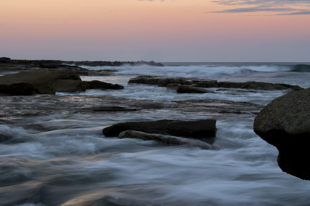 waves on a beach