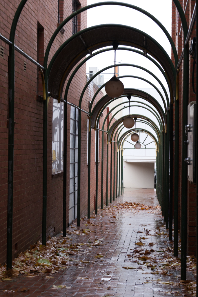 laneway off a busy street